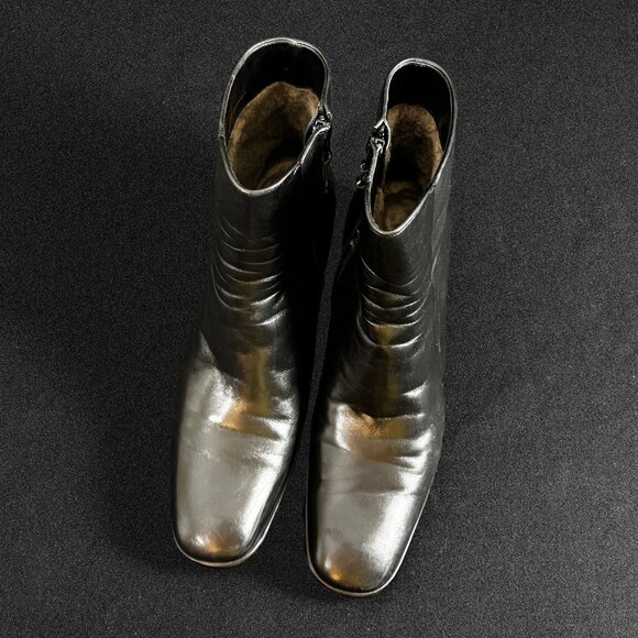 Salvatore Ferragamo Leather Zip Ankle Boots Size 8.5 AA - Picture 10 of 10